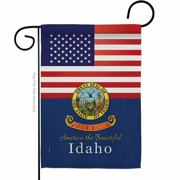Guarderia 13 x 18.5 in. USA Idaho American State Vertical Garden Flag with Double-Sided GU4070611